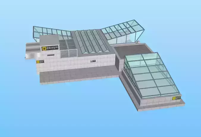 Subway station Free 3D model