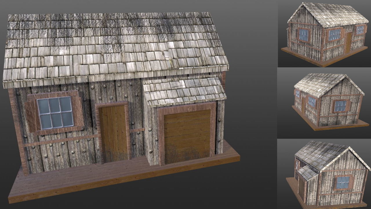 Wild West Town Game Assets Bundle Pack - Lowpoly 3D PBR Models Low-poly 3D model_13