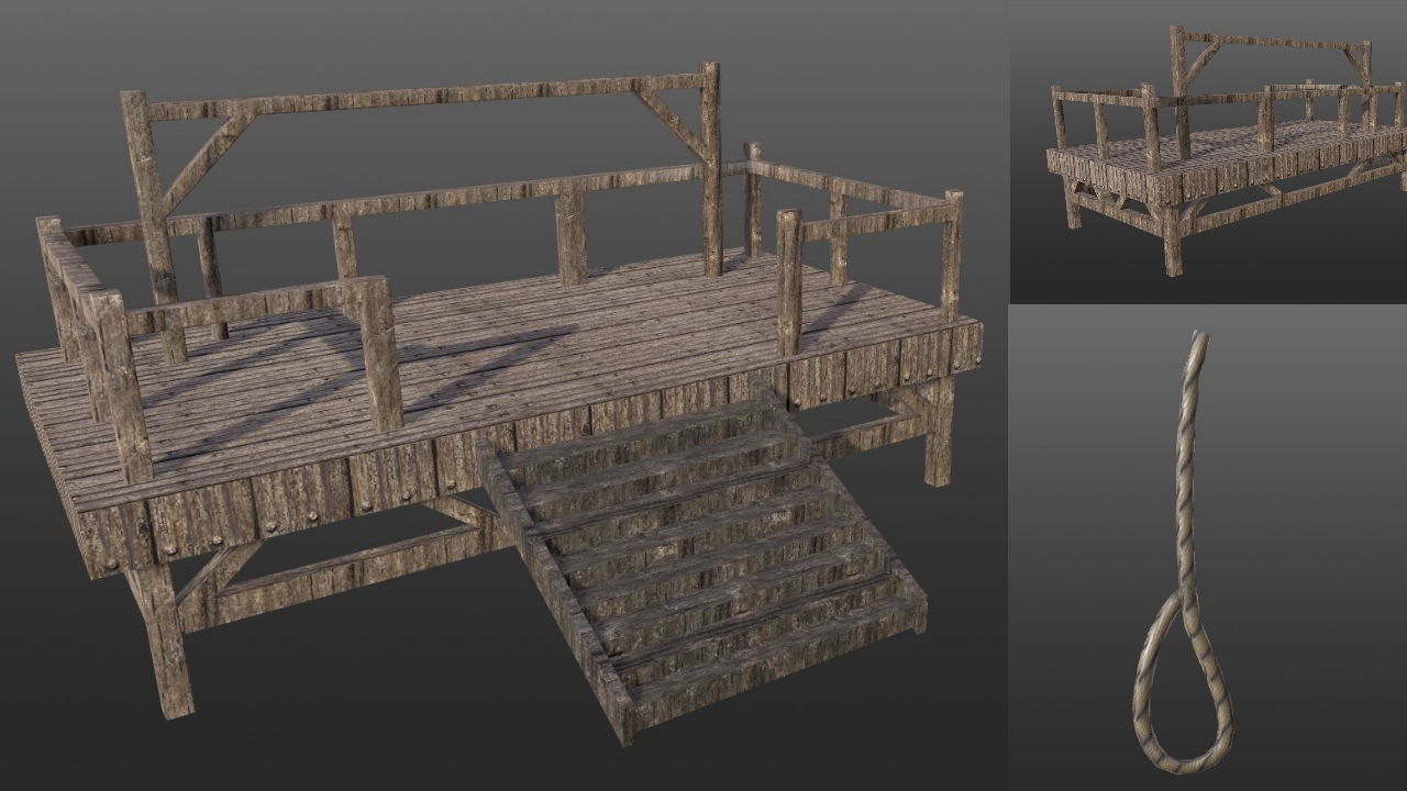 Wild West Town Game Assets Bundle Pack - Lowpoly 3D PBR Models Low-poly 3D model_14