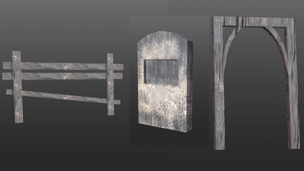 Wild West Town Game Assets Bundle Pack - Lowpoly 3D PBR Models Low-poly 3D model_18