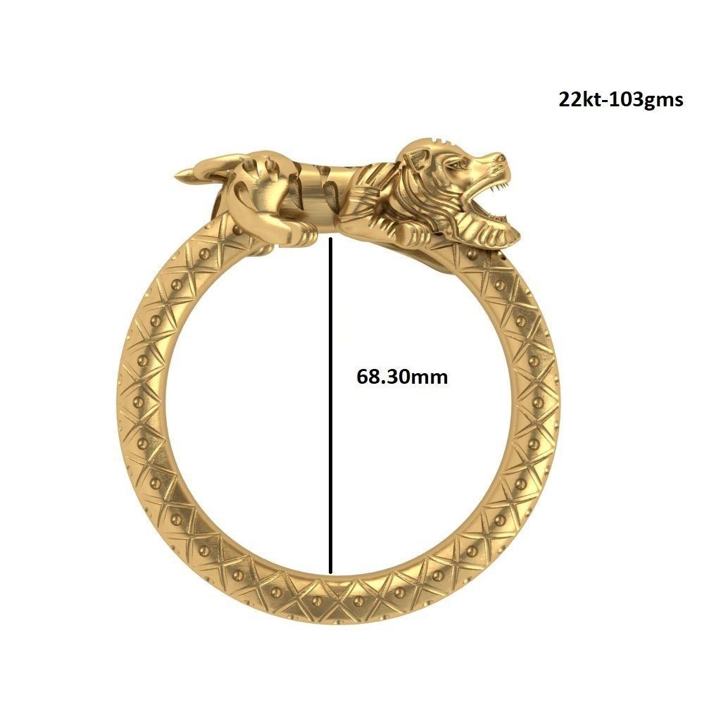 Light weight Lion Bracelet 3D print model_4