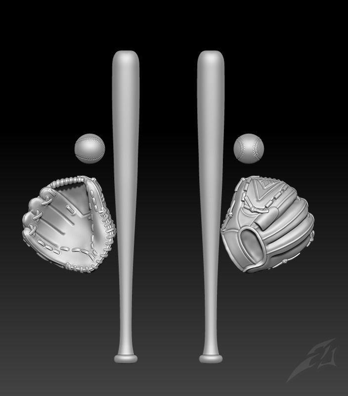 Base Ball Set 3D print model_1