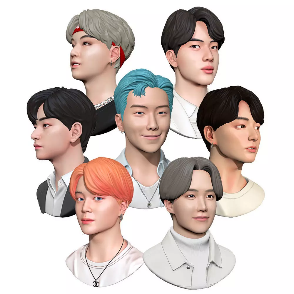 BTS sculpture set 3D print model