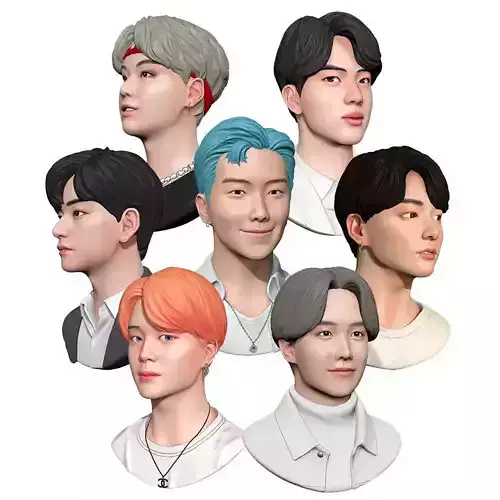 BTS sculpture set 3D print model
