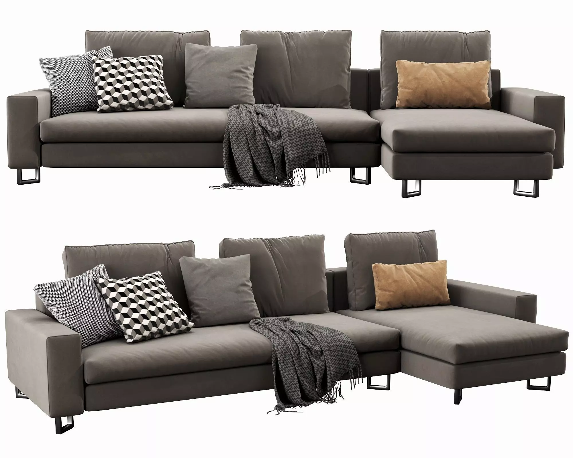 Large Chaise Lounge 3D model_0