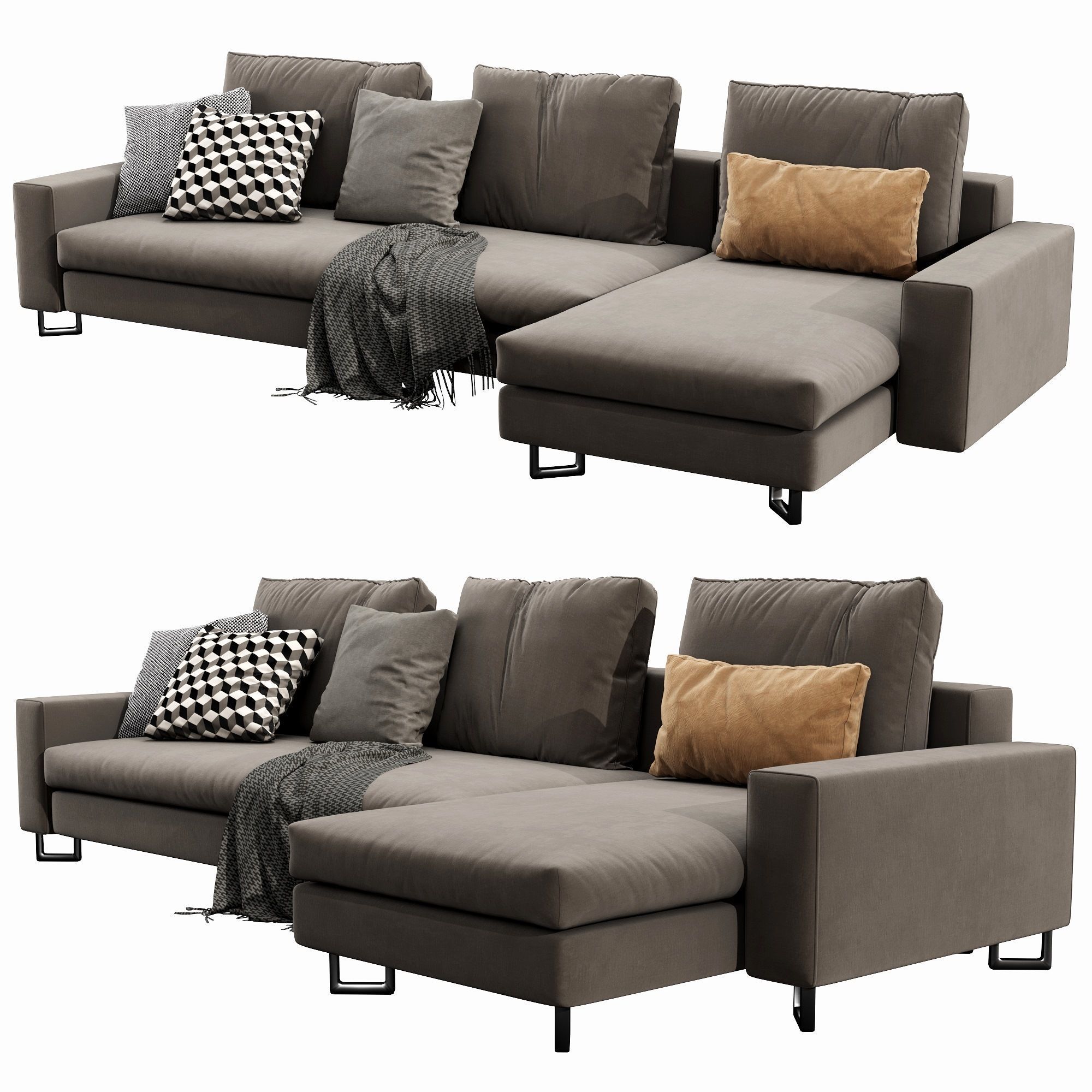 Large Chaise Lounge 3D model_8