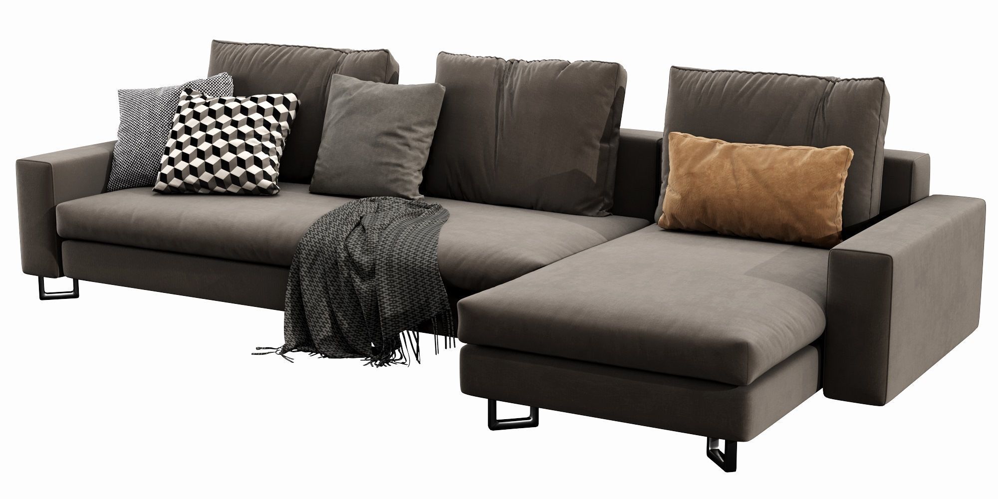 Large Chaise Lounge 3D model_5