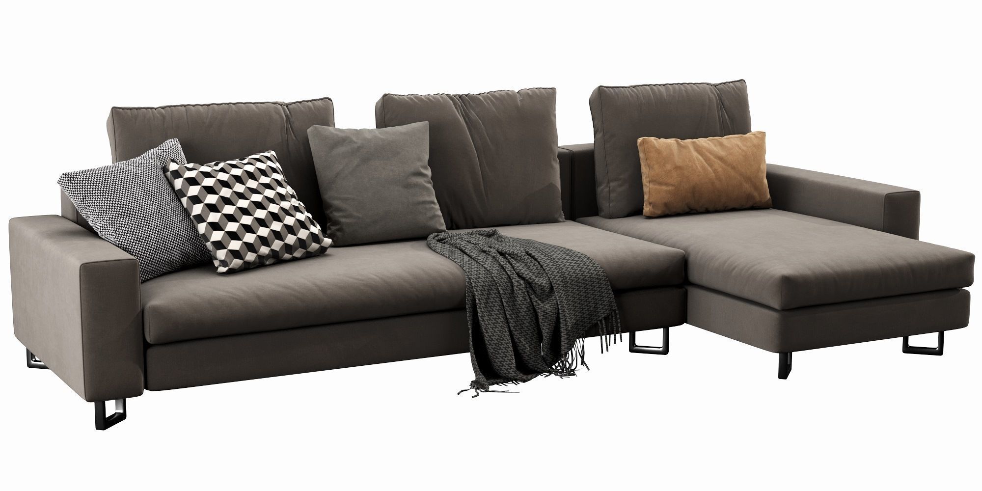 Large Chaise Lounge 3D model_7