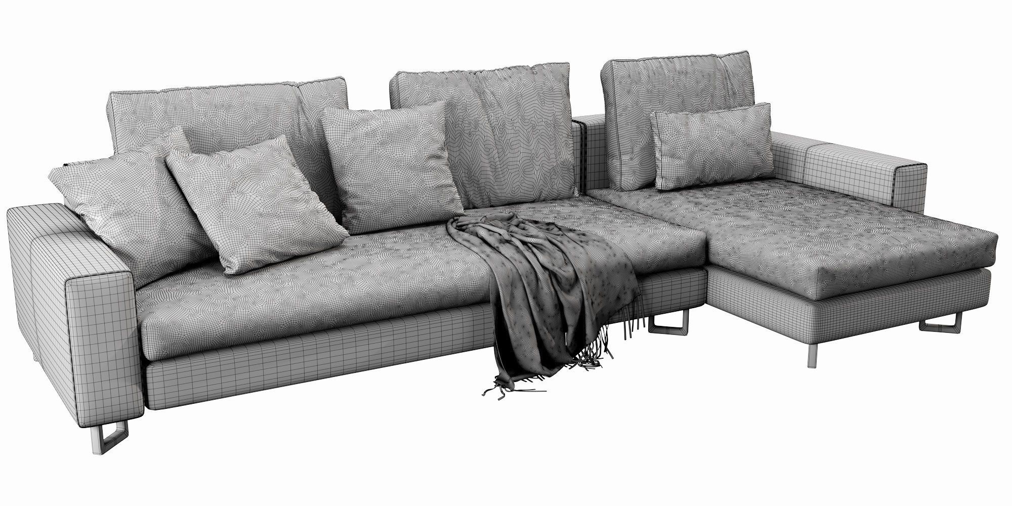 Large Chaise Lounge 3D model_12