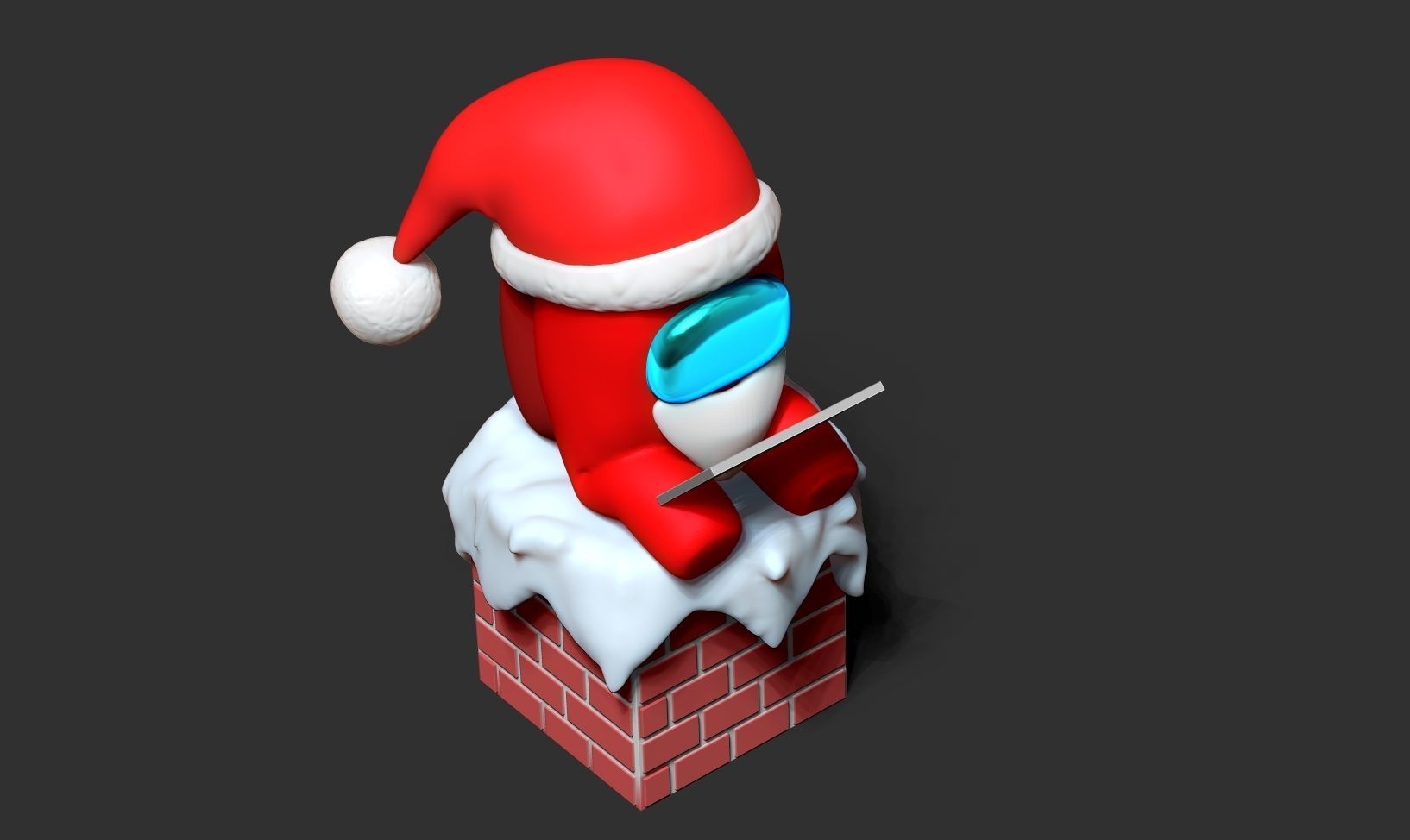 Santa Among Us Free 3D print model_1