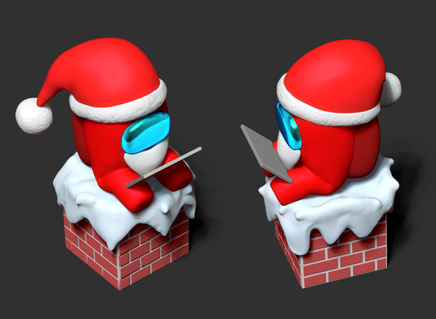 Santa Among Us Free 3D print model_15