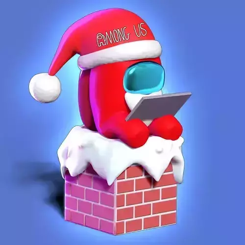 Santa Among Us Free 3D print model