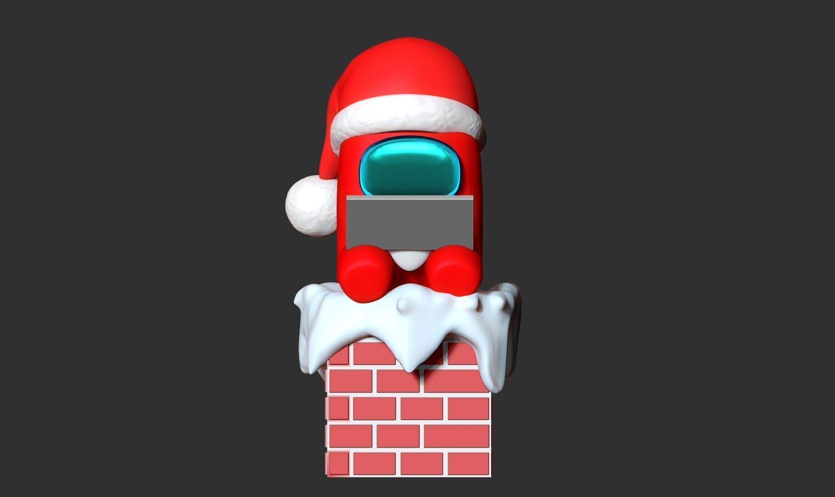 Santa Among Us Free 3D print model_3