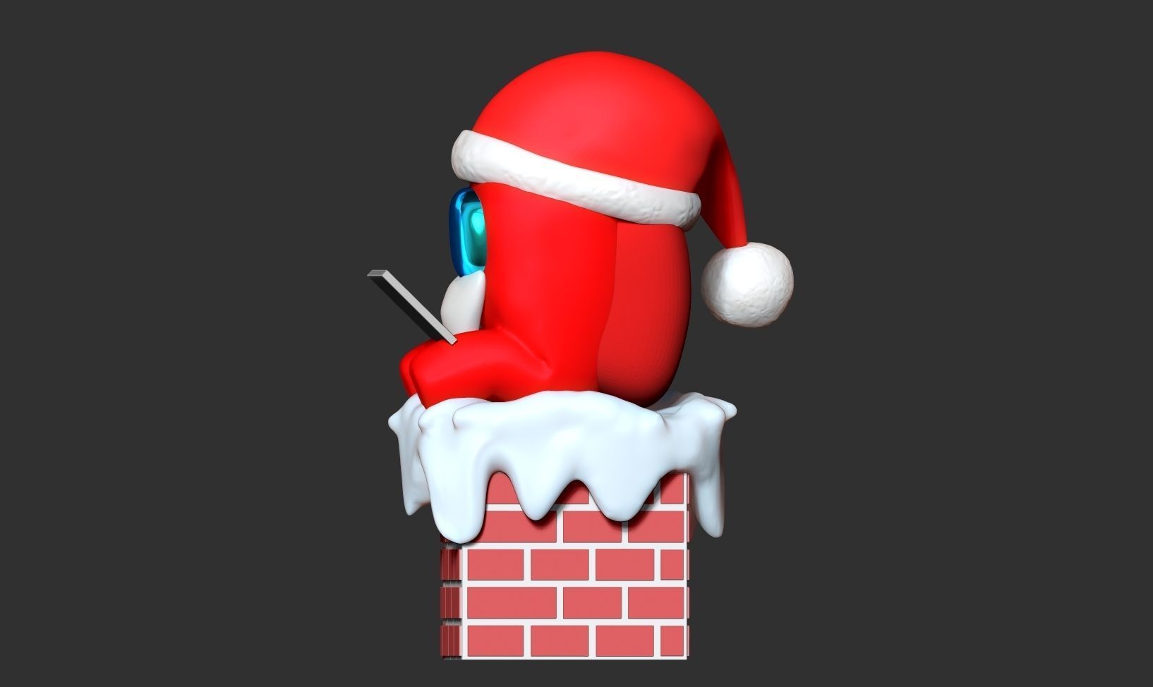 Santa Among Us Free 3D print model_5