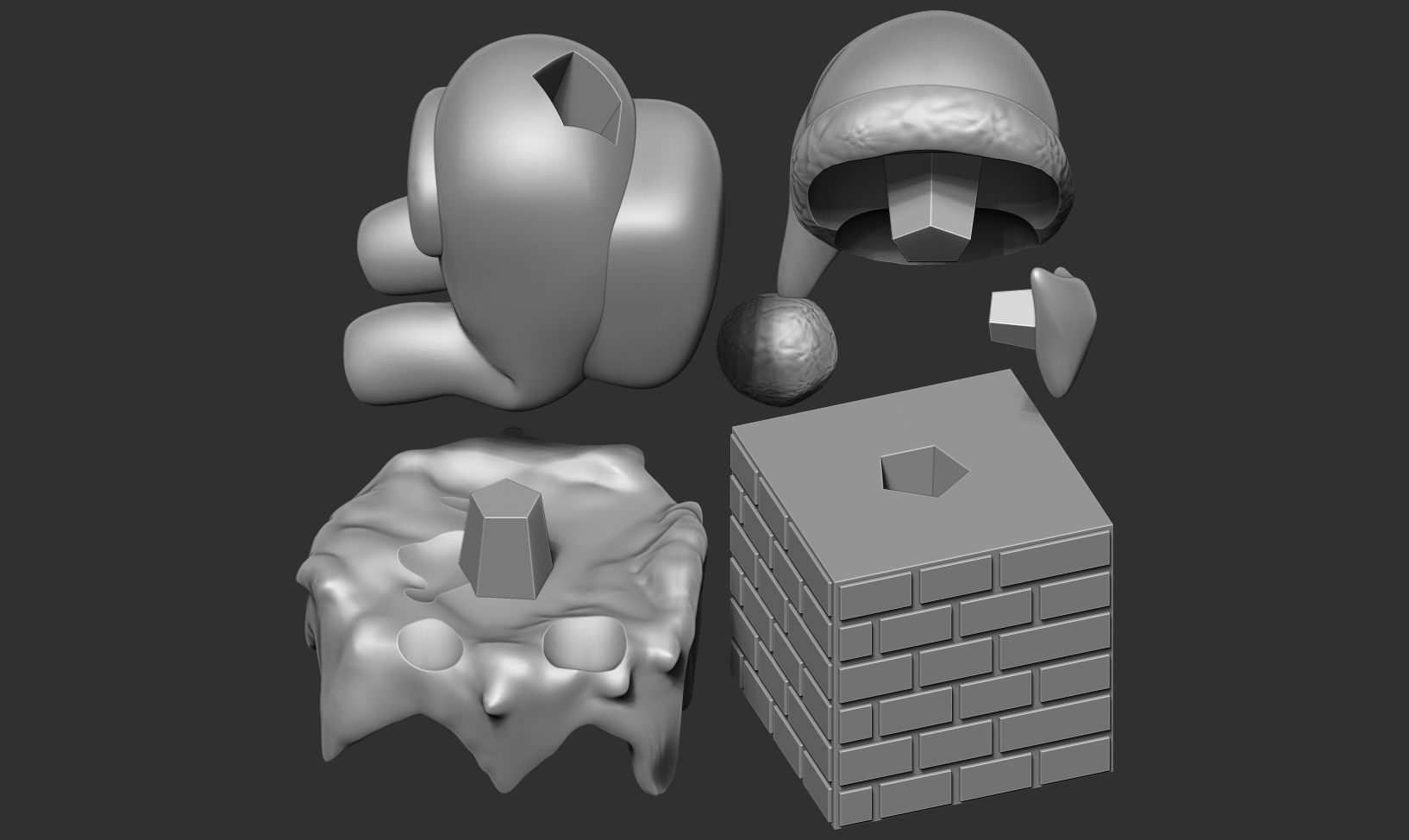 Santa Among Us Free 3D print model_2