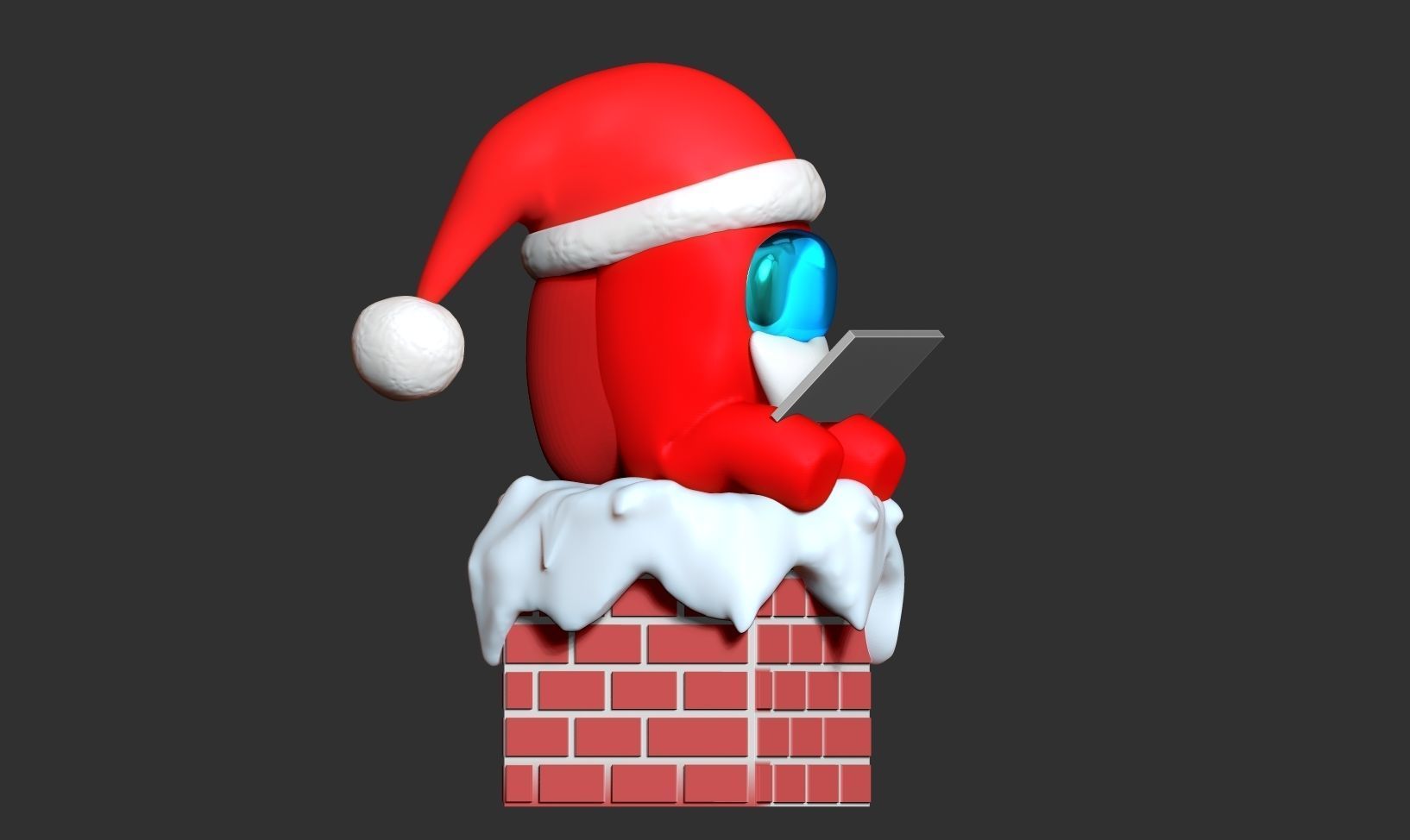 Santa Among Us Free 3D print model_7