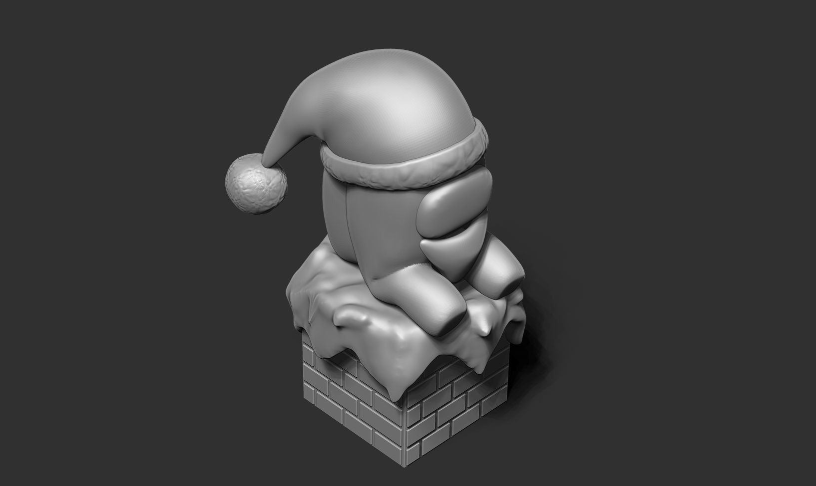 Santa Among Us Free 3D print model_9