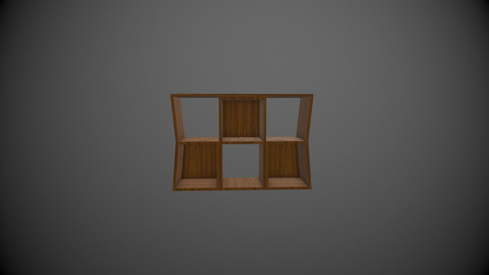 Box Table Low-poly 3D model_2