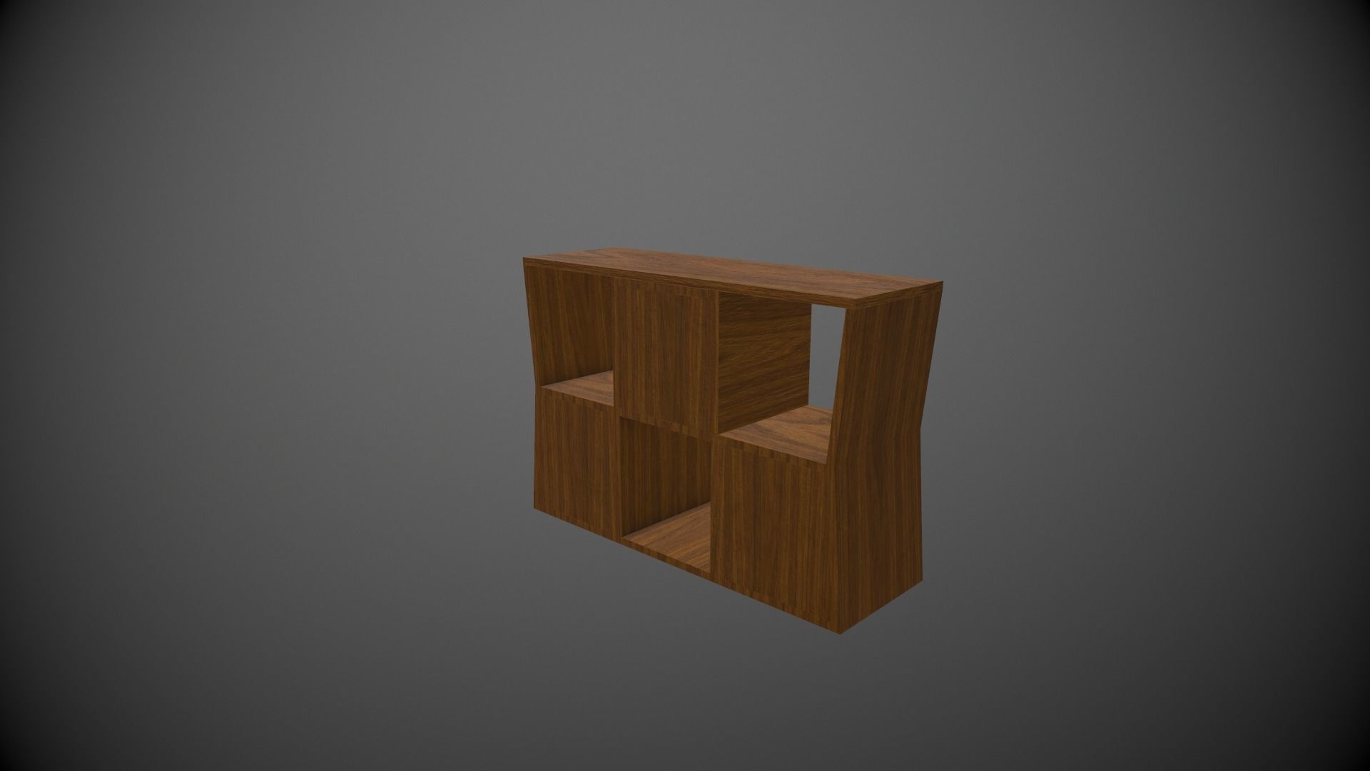 Box Table Low-poly 3D model_5