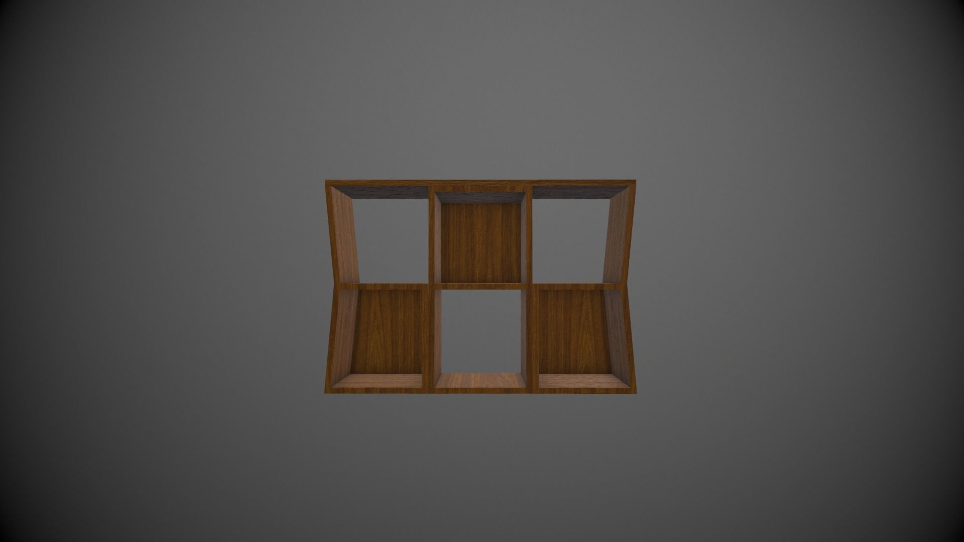 Box Table Low-poly 3D model_7