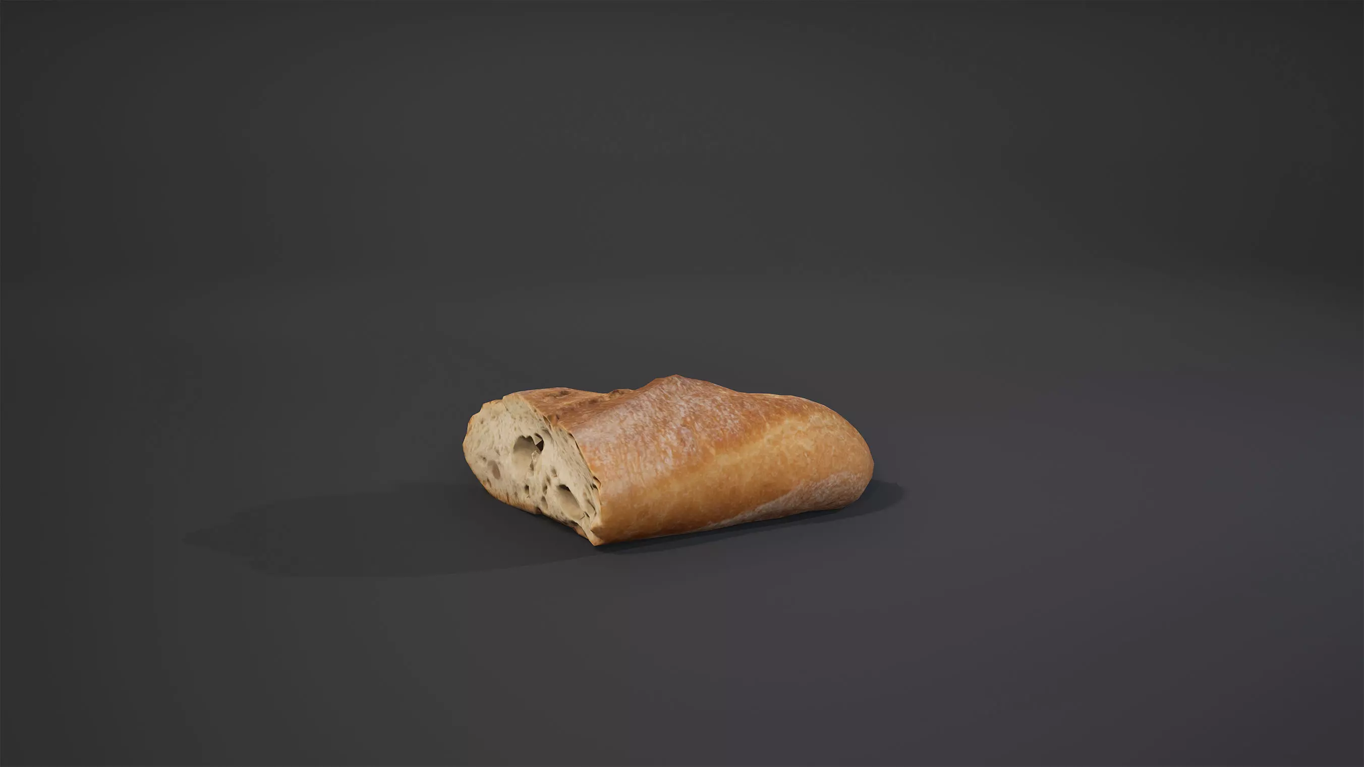 Bread Game-Ready piece of Free low-poly 3D model