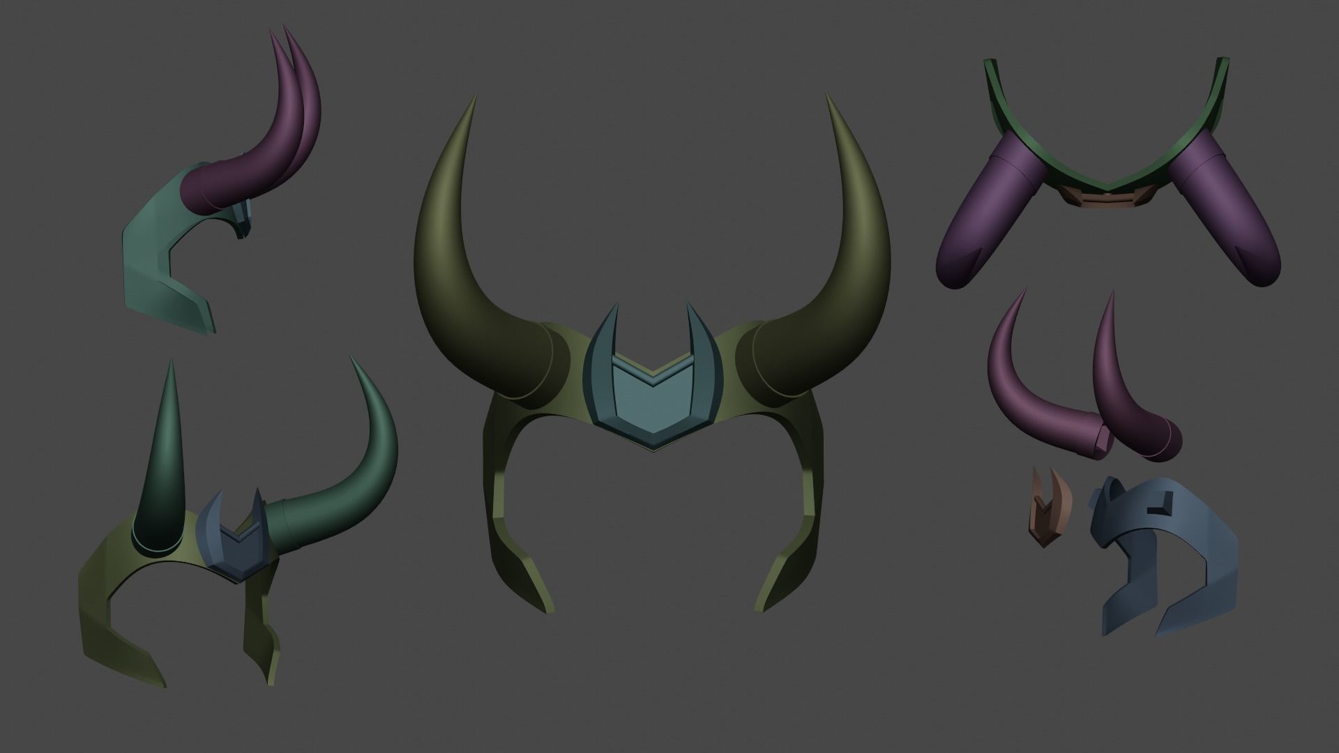 Crown Loki series version 3D print model_5