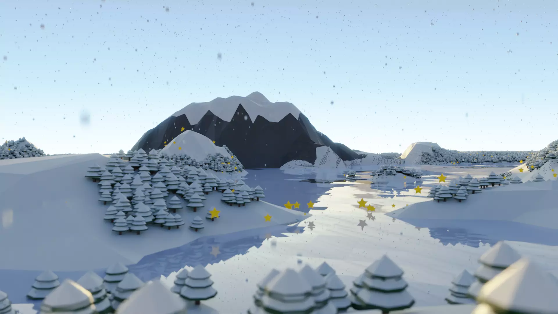 Winter Scene Free 3D model_0