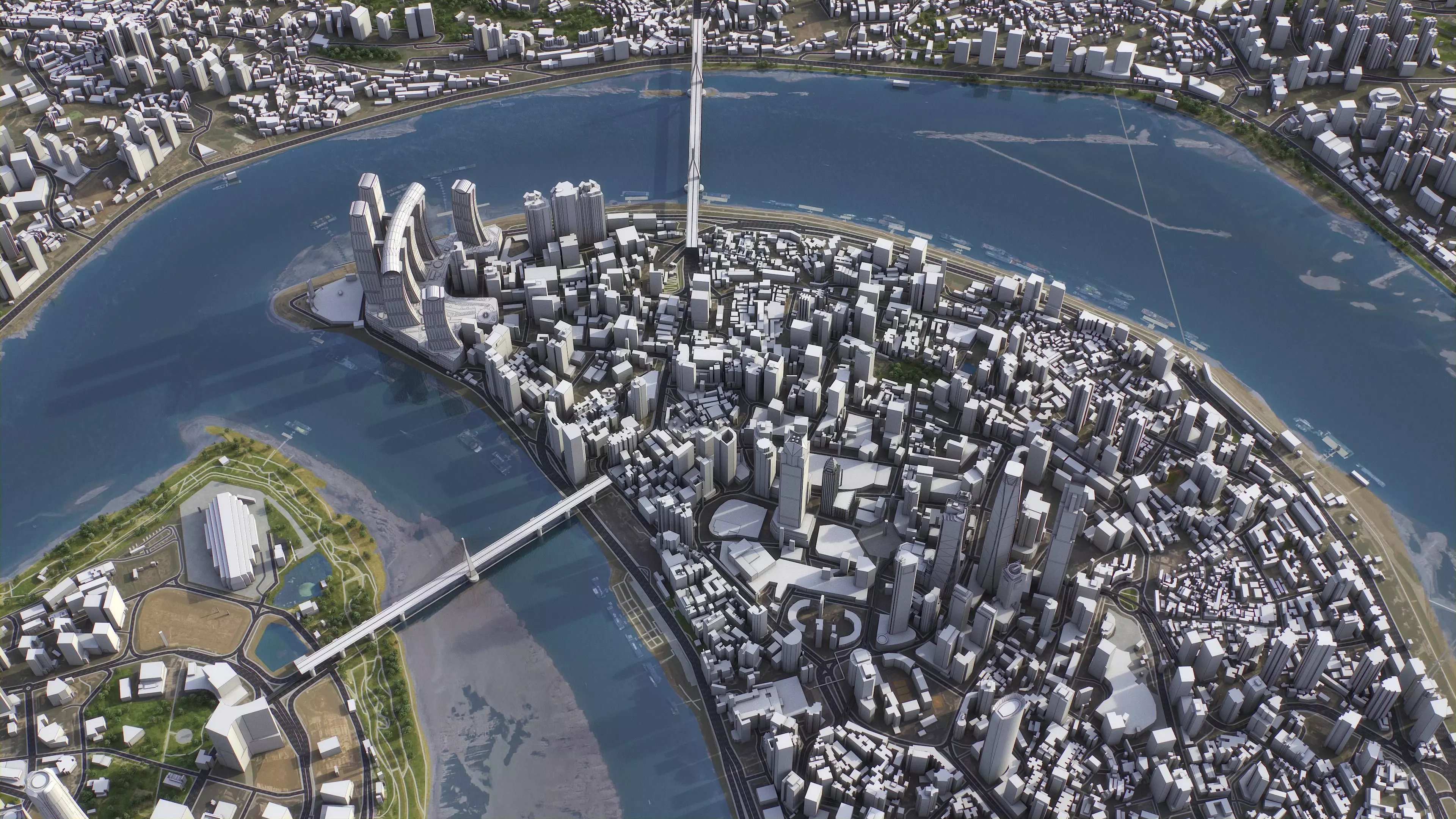 Chongqing - 3D City Model Low-poly 3D model_1