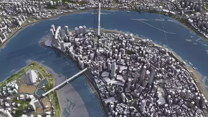 Chongqing - 3D City Model Low-poly 3D model 2