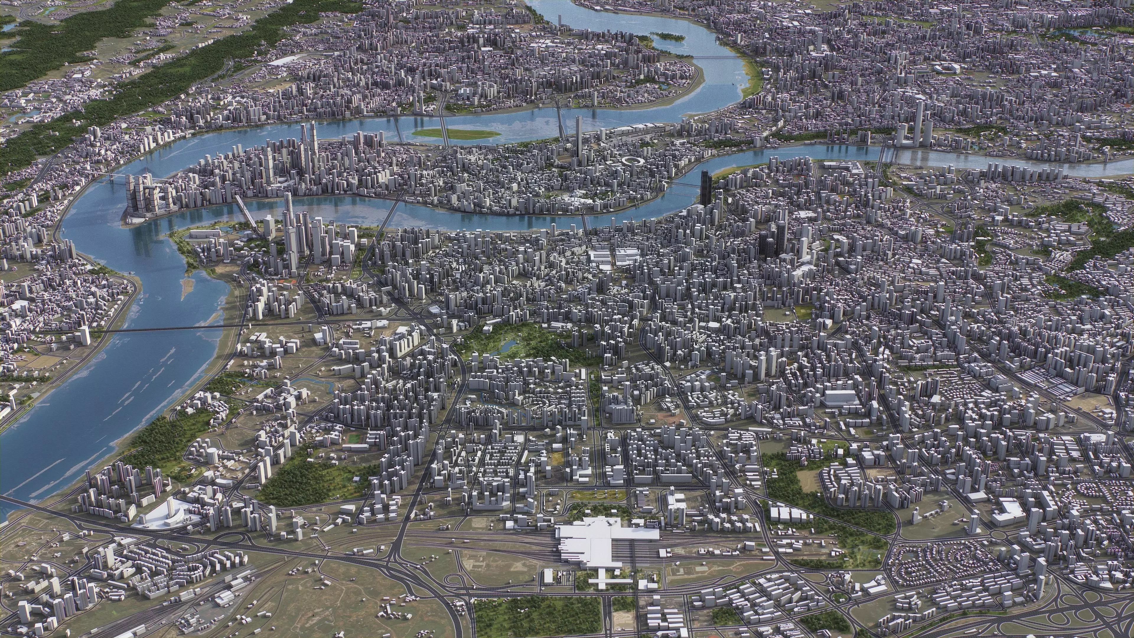 Chongqing - 3D City Model Low-poly 3D model_13