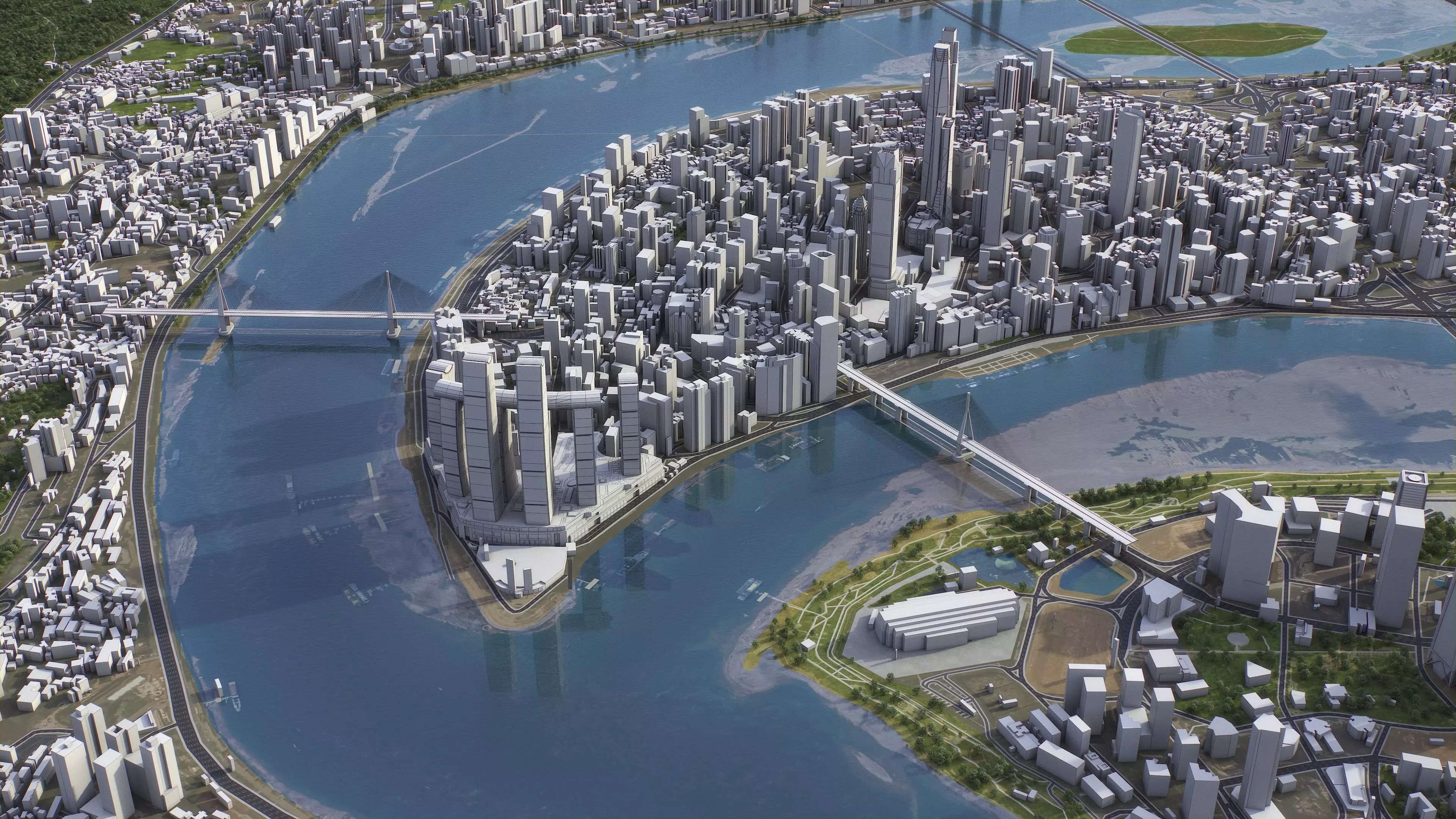 Chongqing - 3D City Model Low-poly 3D model_5