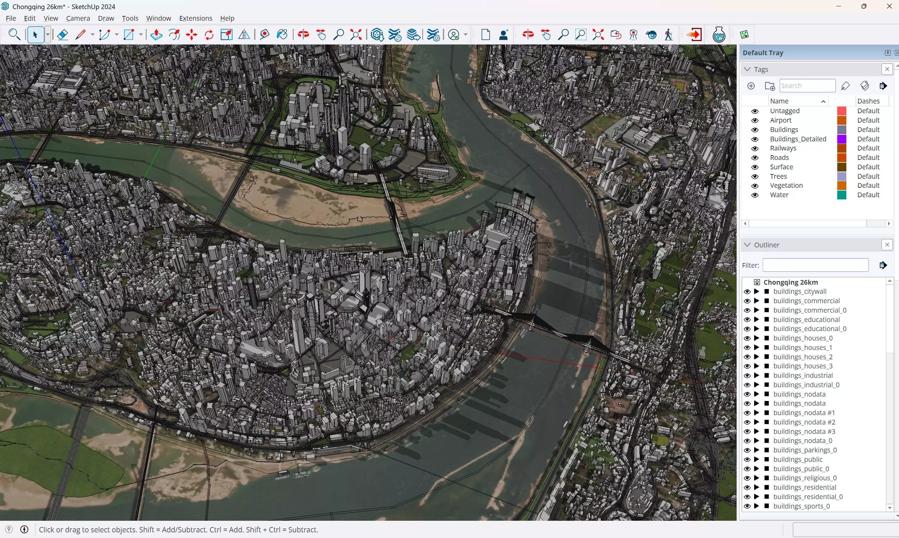 Chongqing - 3D City Model Low-poly 3D model_15