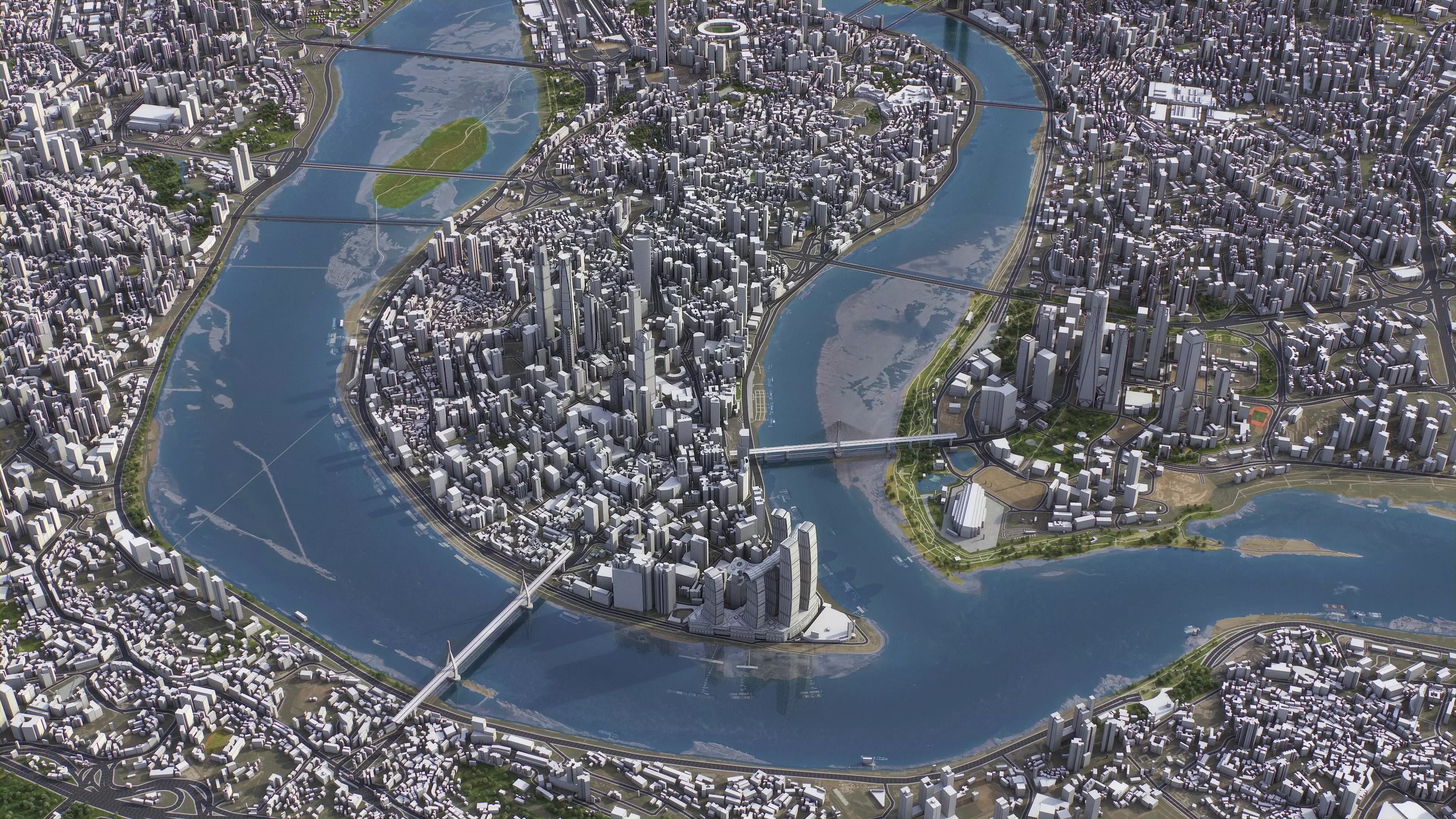 Chongqing - 3D City Model Low-poly 3D model_3