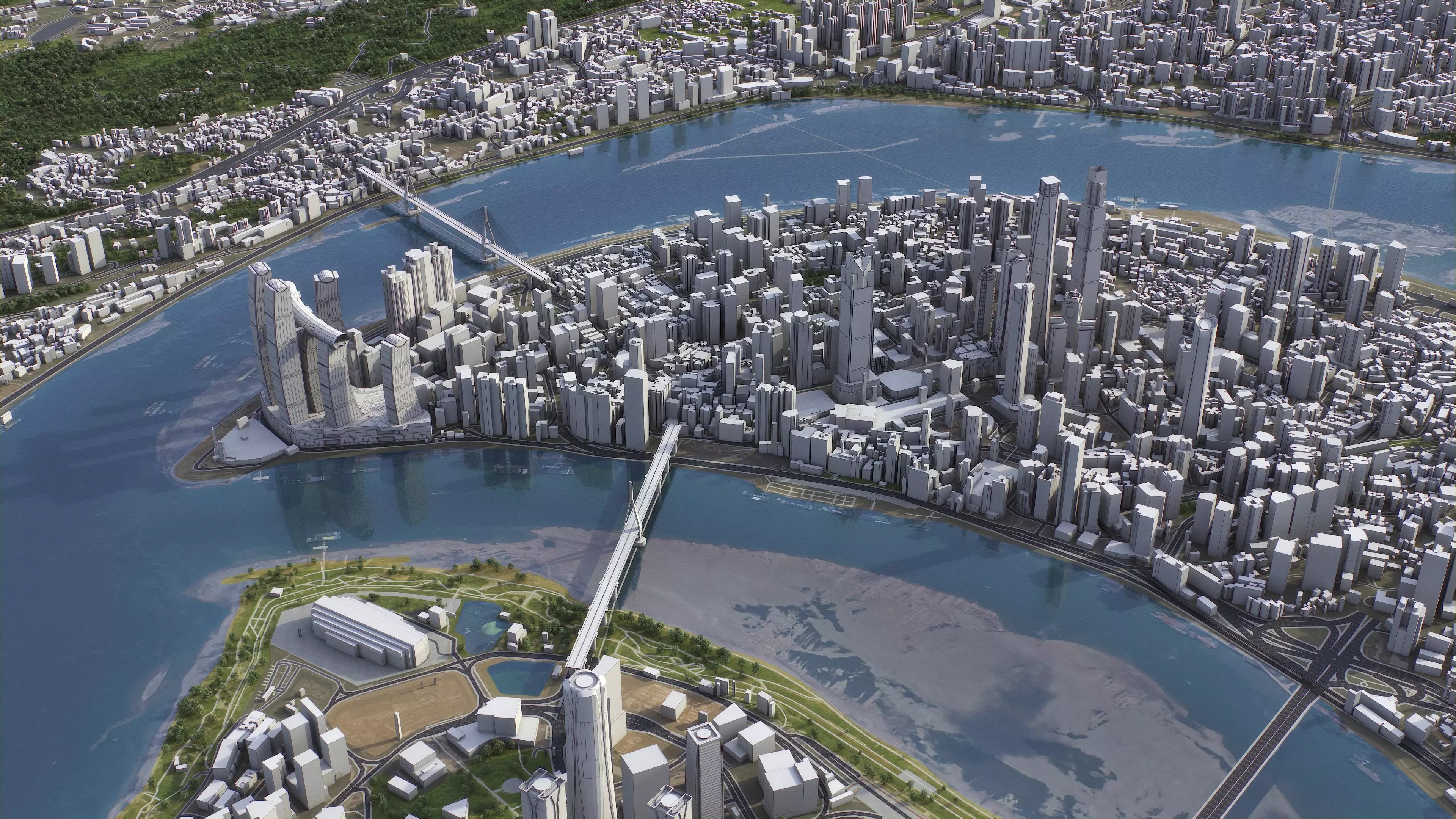 Chongqing - 3D City Model Low-poly 3D model_4