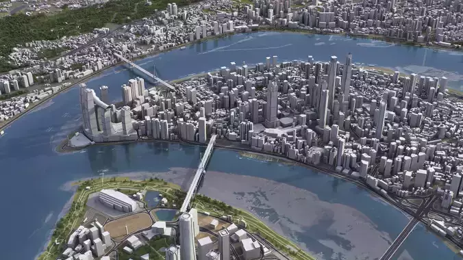 Chongqing - 3D City Model Low-poly 3D model 5