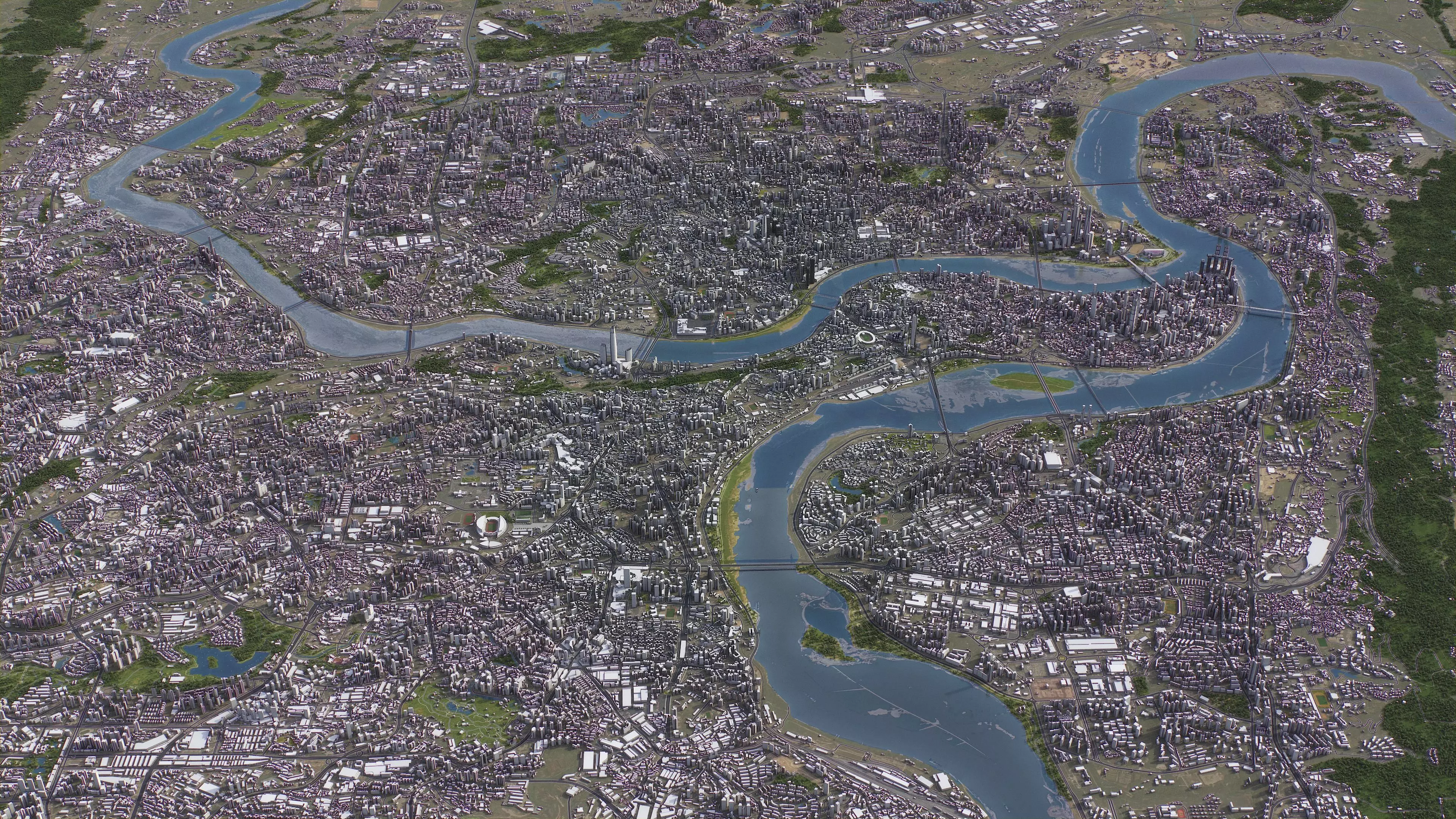 Chongqing - 3D City Model Low-poly 3D model_9