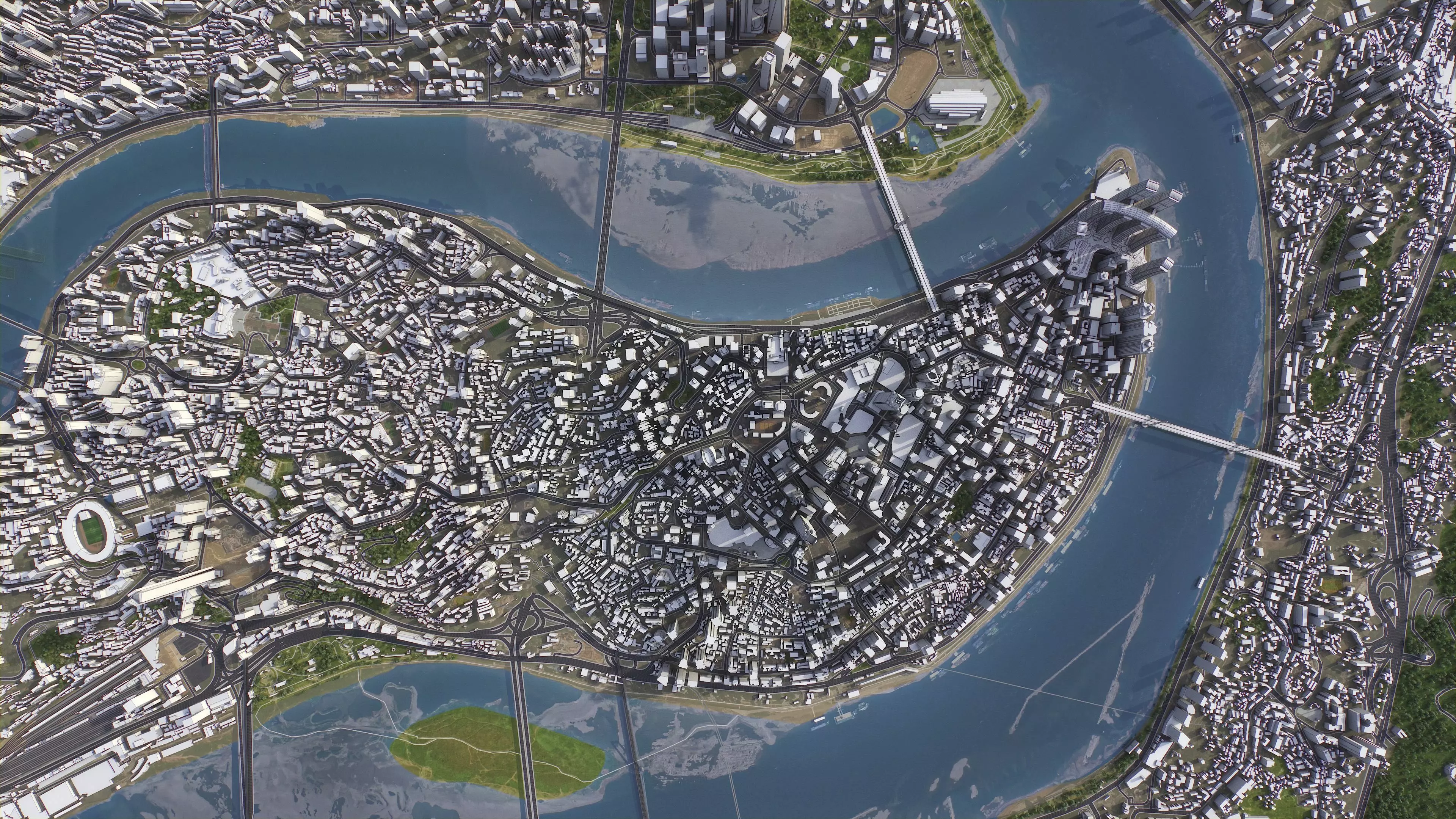 Chongqing - 3D City Model Low-poly 3D model_7