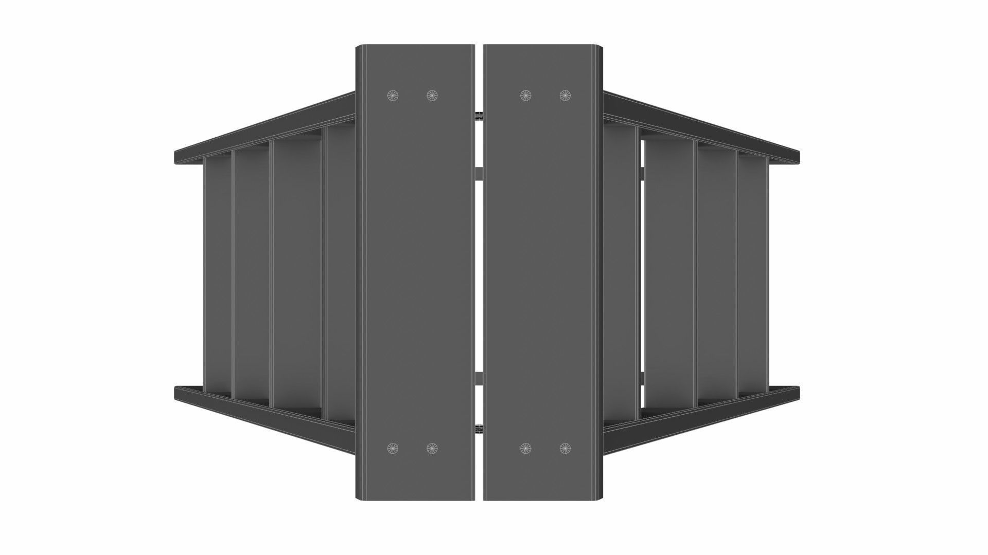 Stepladder wooden ladder Low-poly 3D model_8