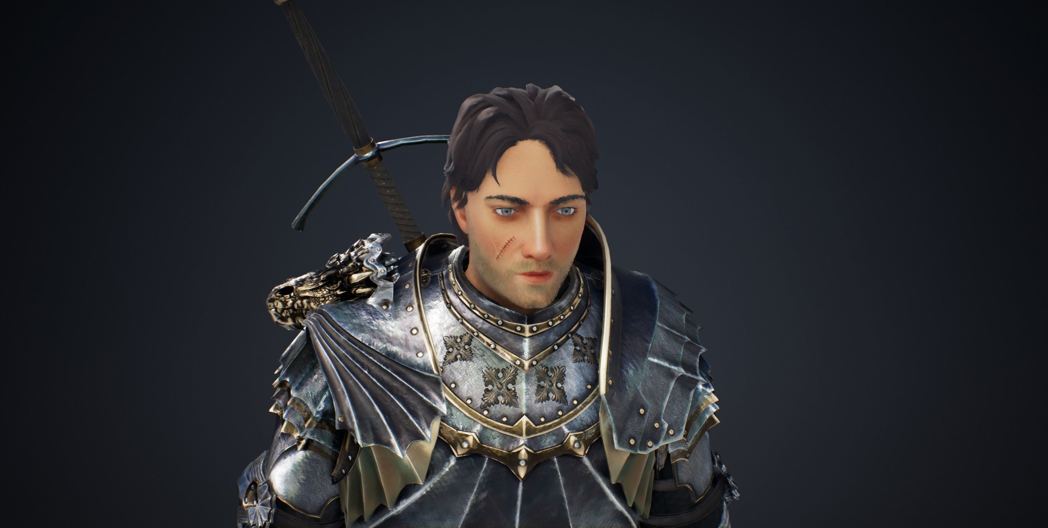 Black Knight Low-poly 3D model_35