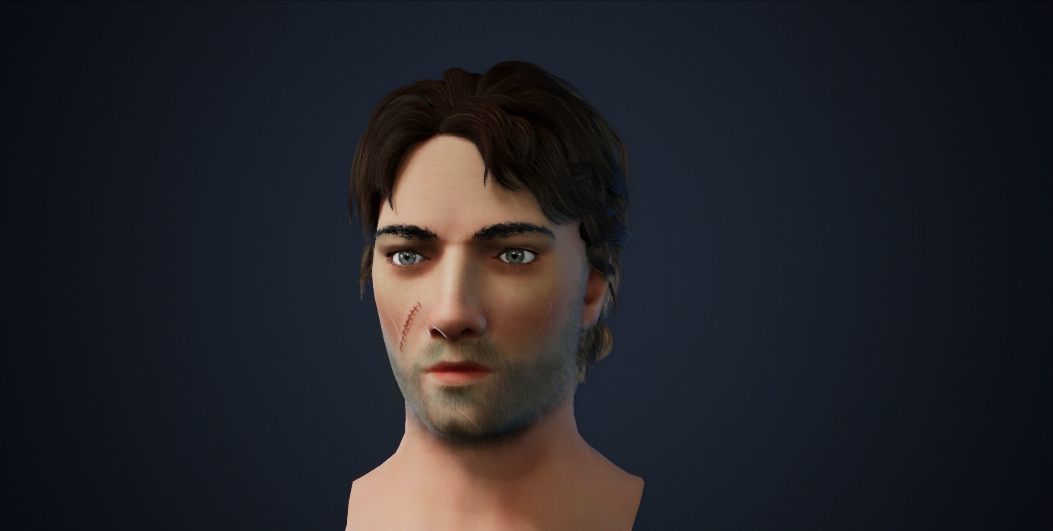 Black Knight Low-poly 3D model_36