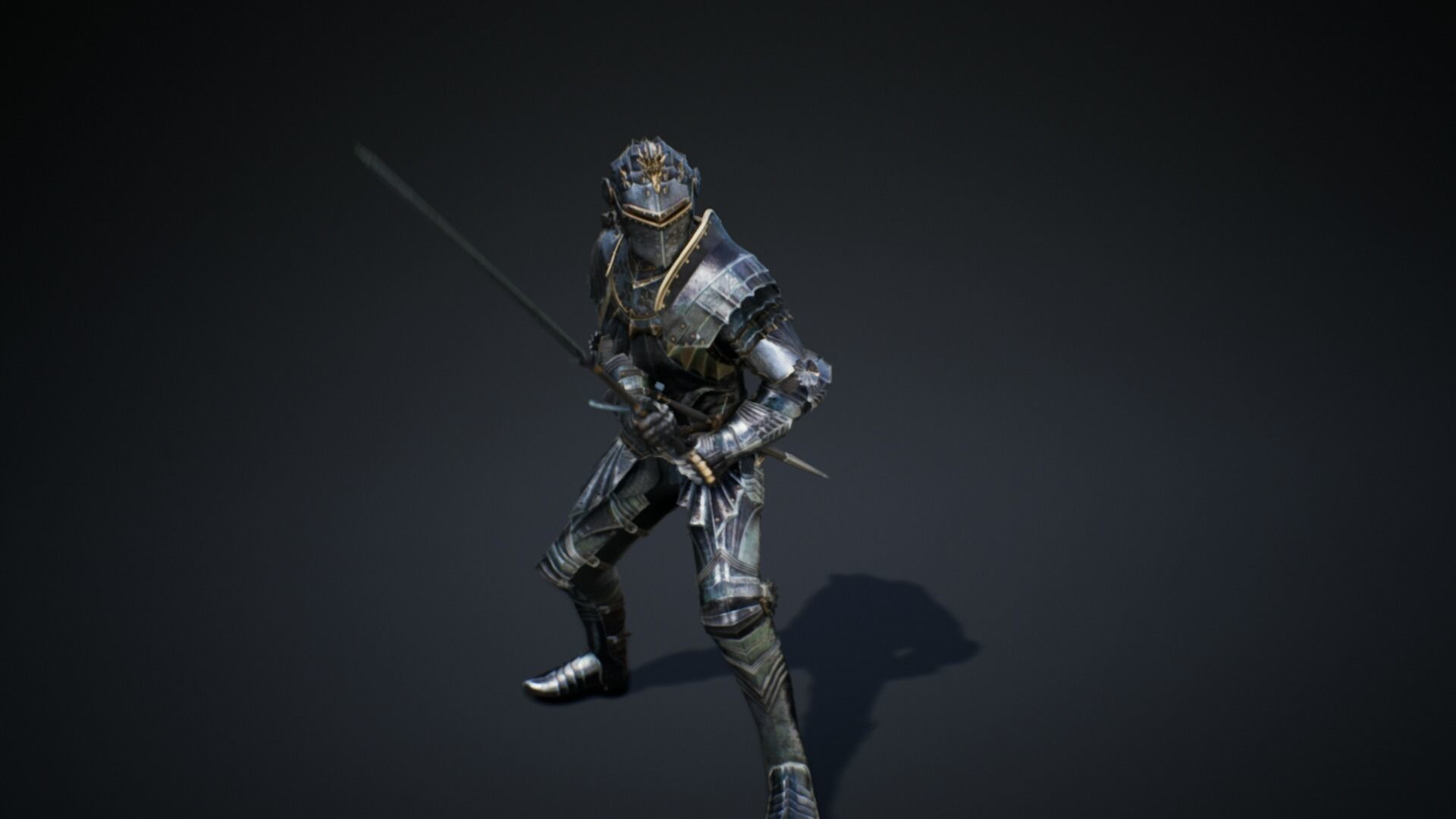 Black Knight Low-poly 3D model_18