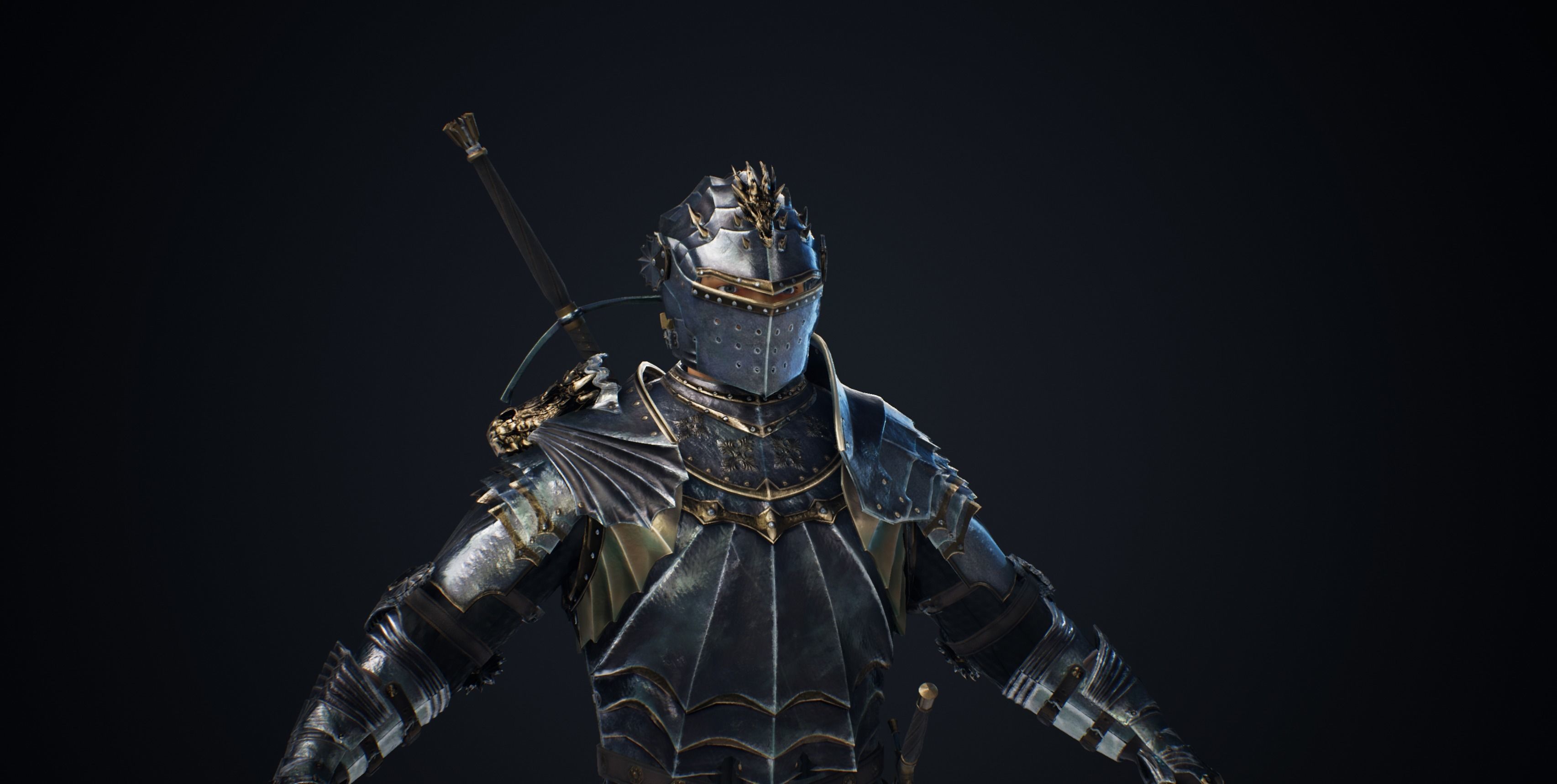 Black Knight Low-poly 3D model_33