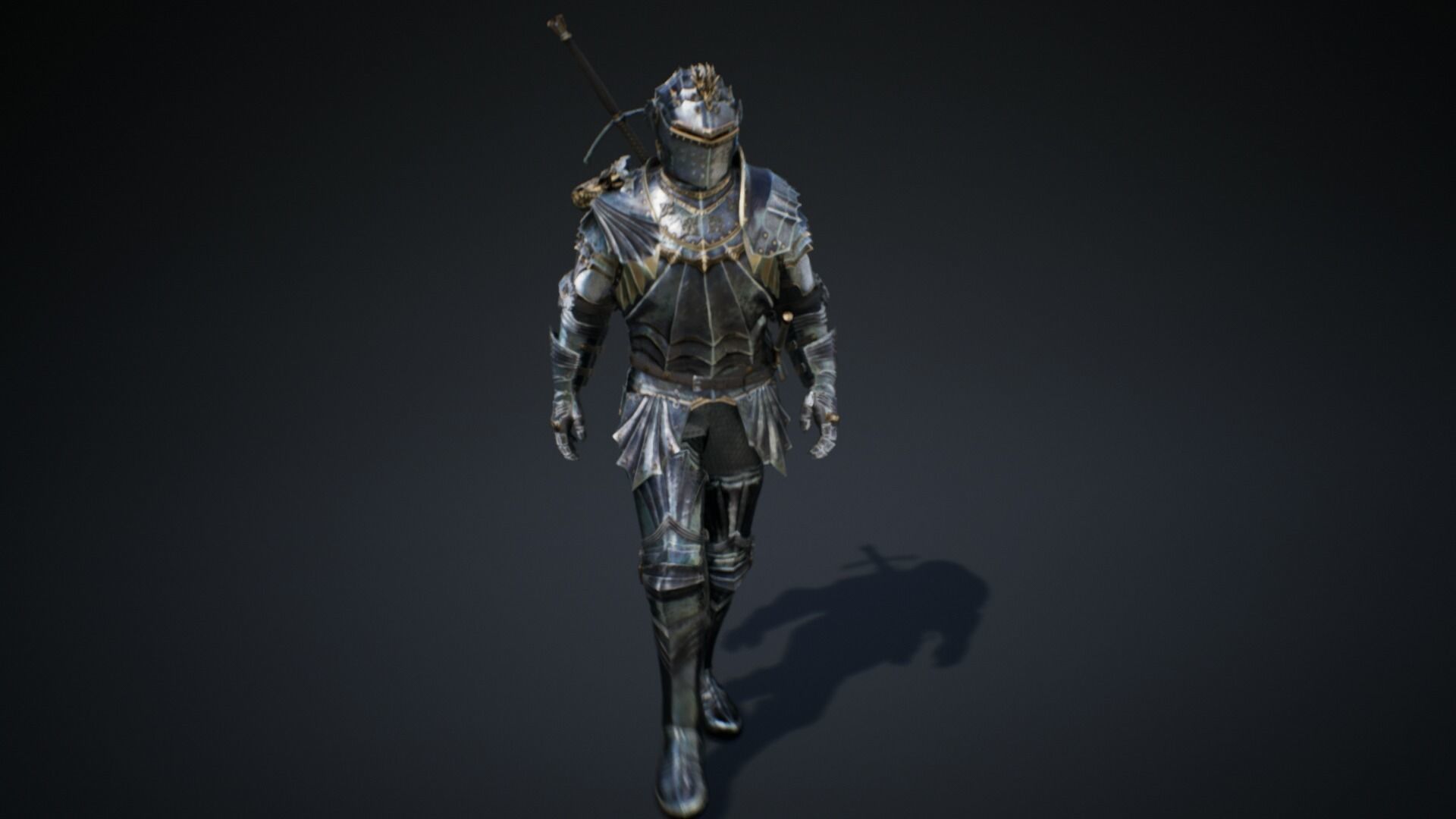 Black Knight Low-poly 3D model_22