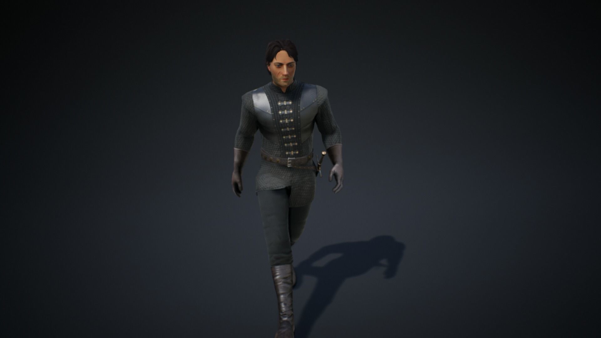 Black Knight Low-poly 3D model_9