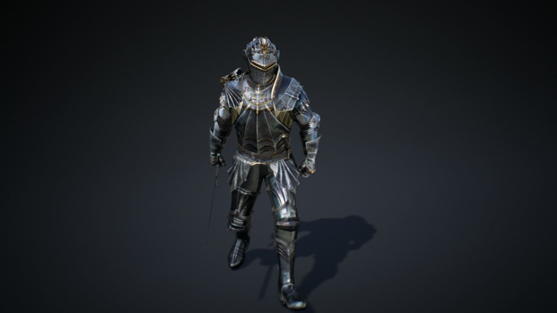 Black Knight Low-poly 3D model_23