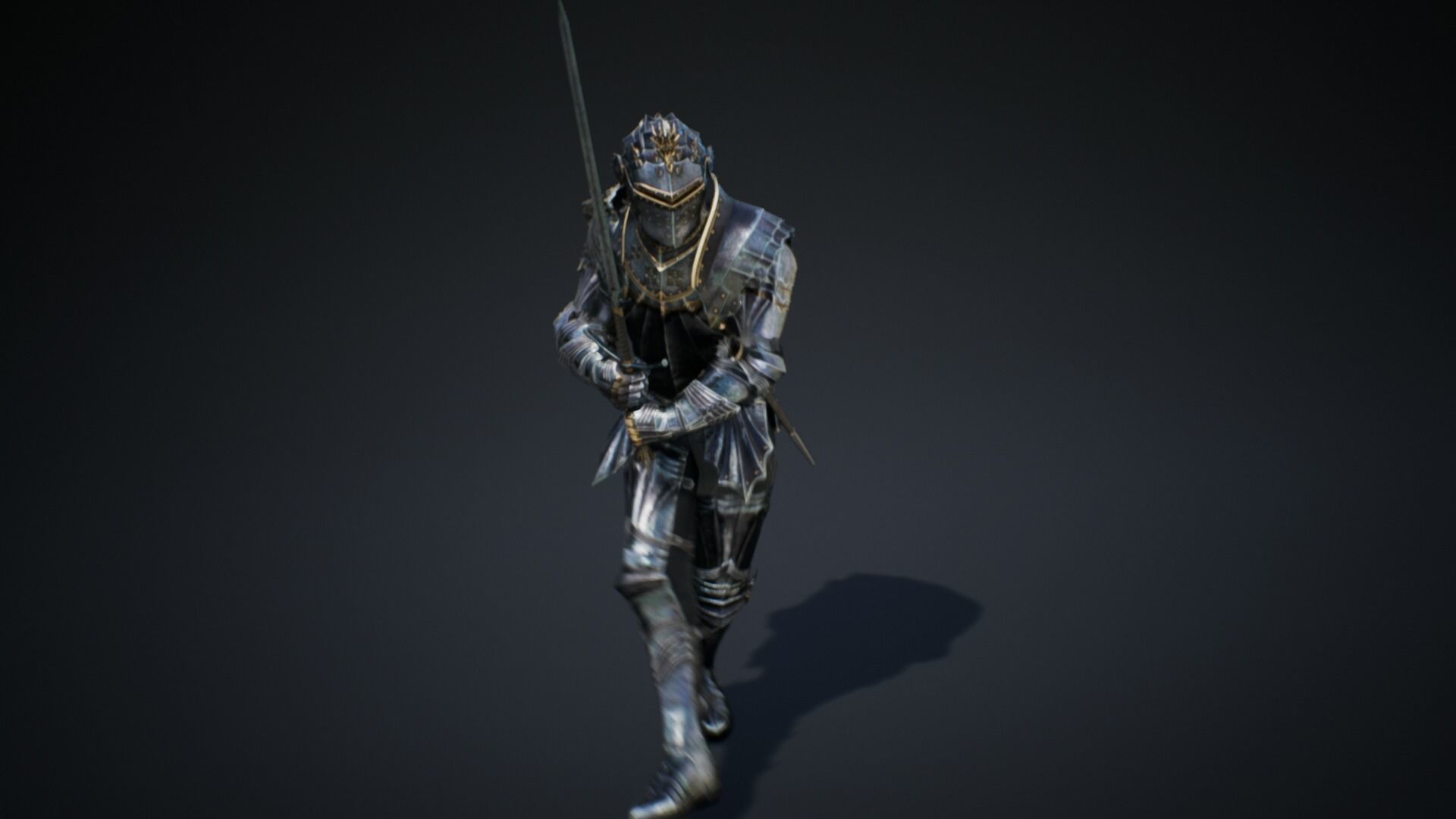 Black Knight Low-poly 3D model_19