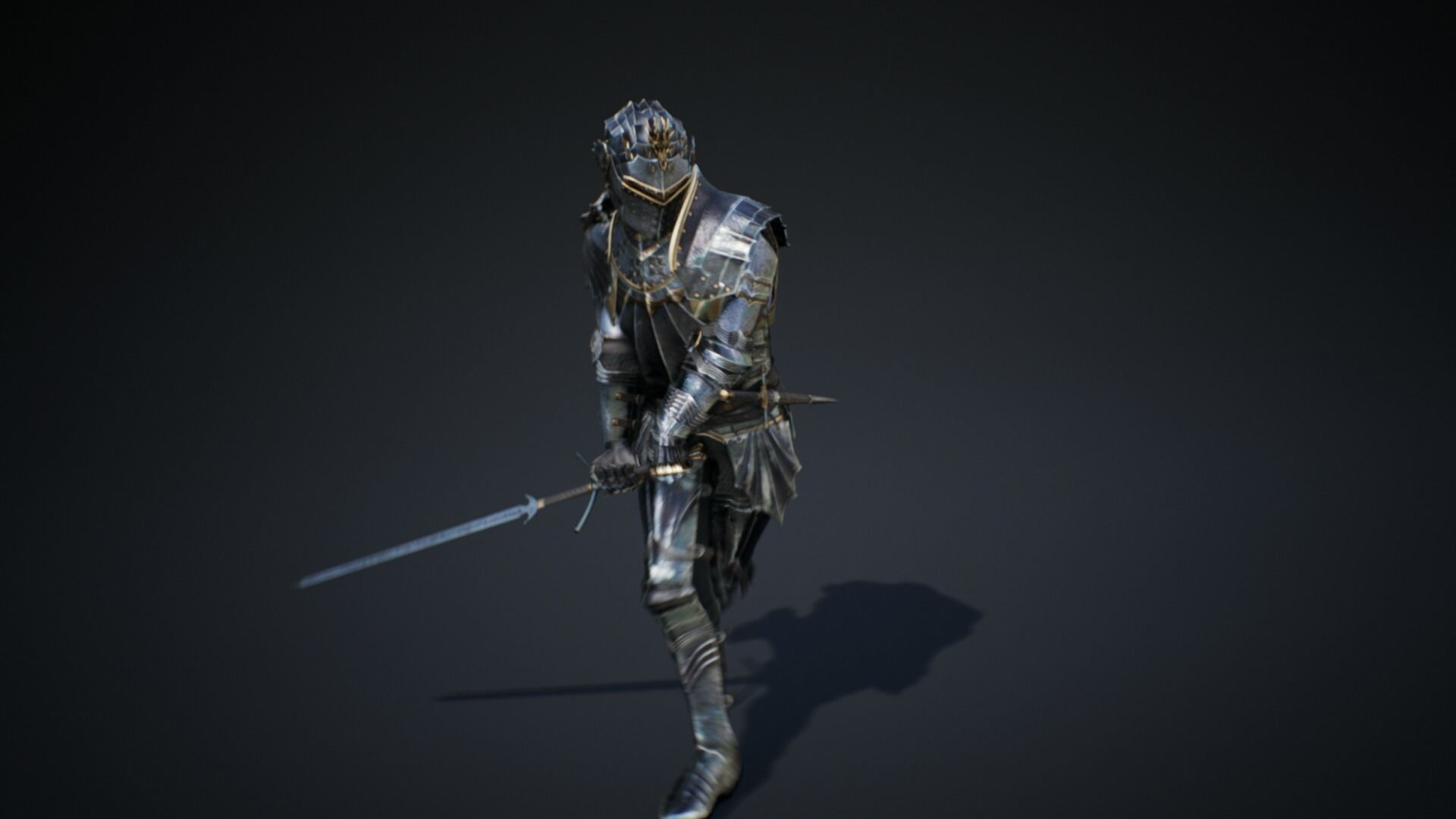 Black Knight Low-poly 3D model_21