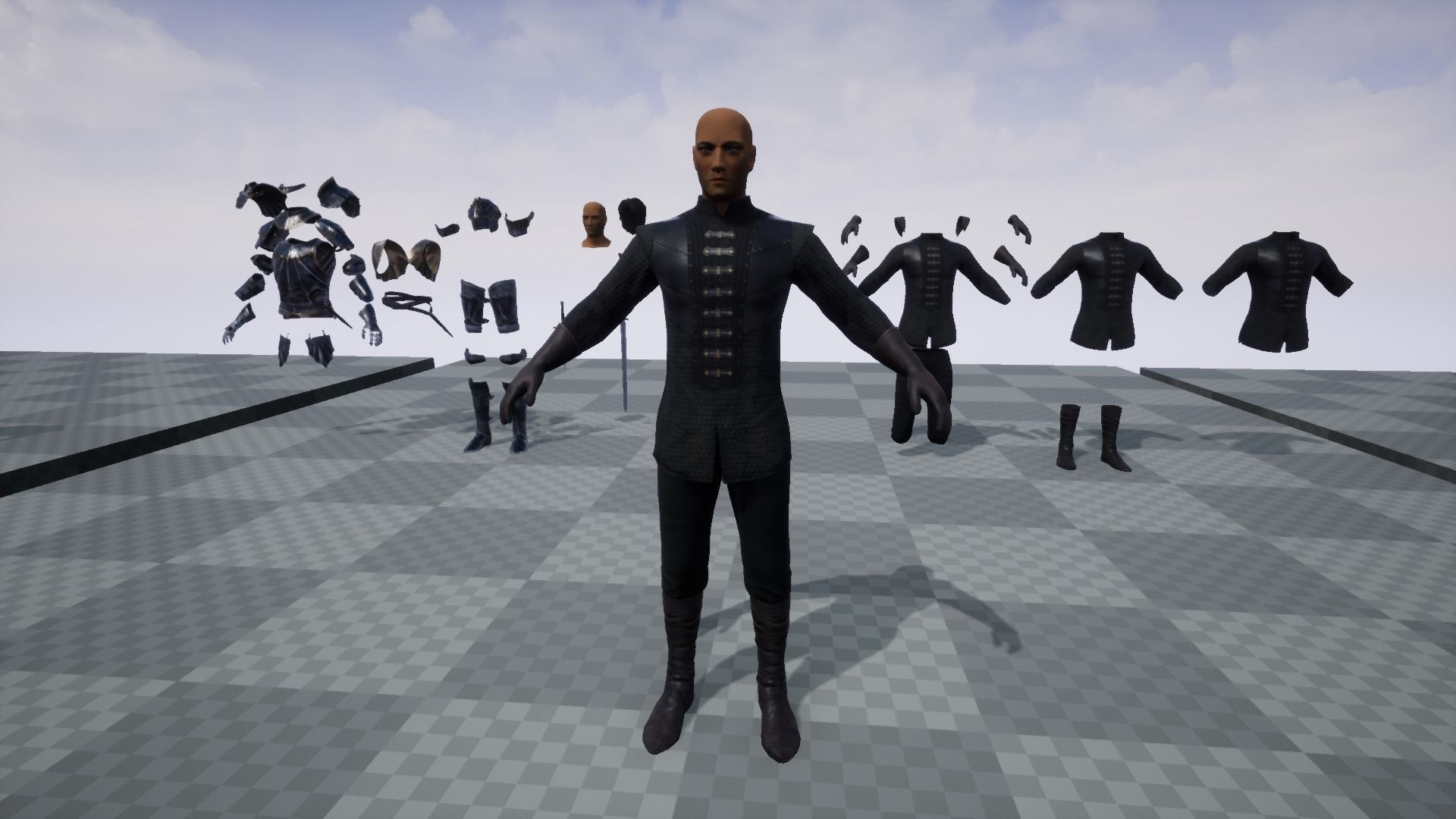 Black Knight Low-poly 3D model_38