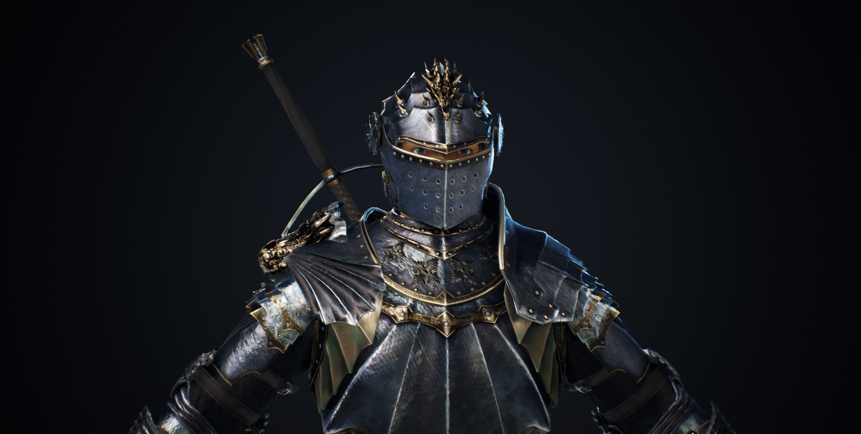 Black Knight Low-poly 3D model_27