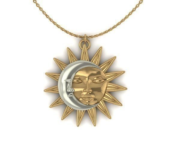 Sun pendant 3D print model